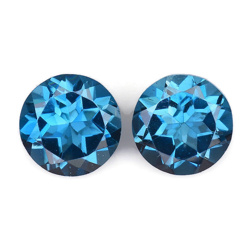 Natural Blue Topaz Gemstone Genuine Blue Topaz Faceted November Birthstone Blue Topaz London Blue Topaz 5mm 1.15cts SKU:114462-Blue Topaz-Planet Gemstones
