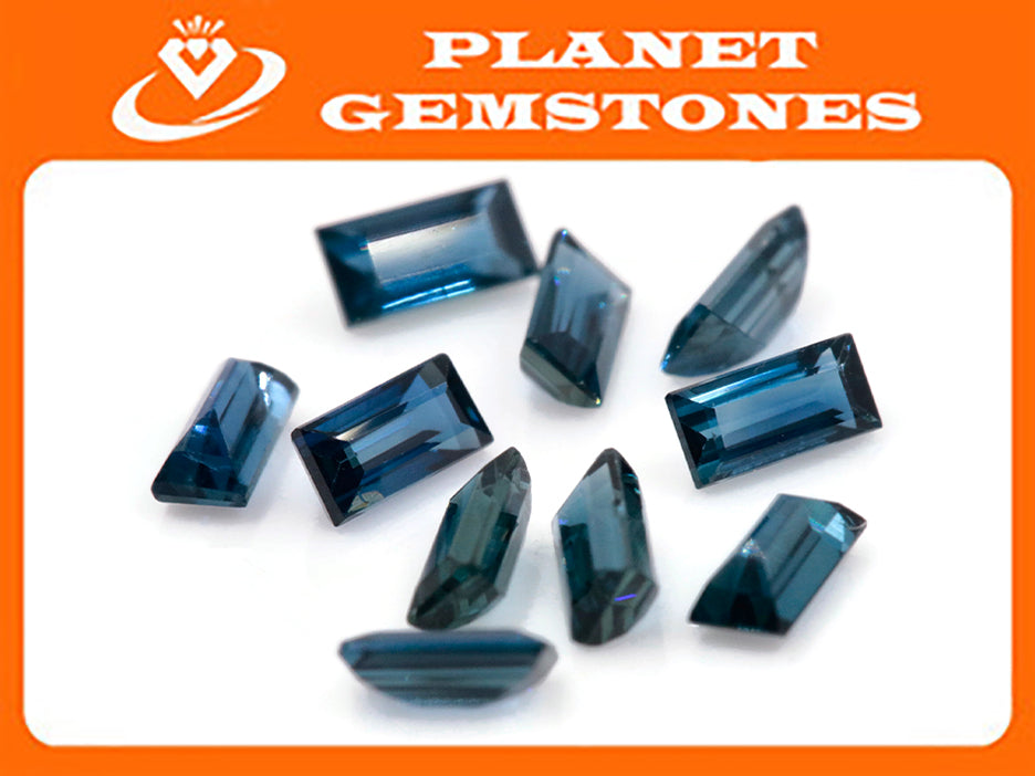 Natural Blue Sapphire Baguette Gemstone Genuine Sapphire Baguette Sapphire Certified sapphire Ceylon sapphire 0.14cts 4x2mm SKU:114597-Sapphire-Planet Gemstones