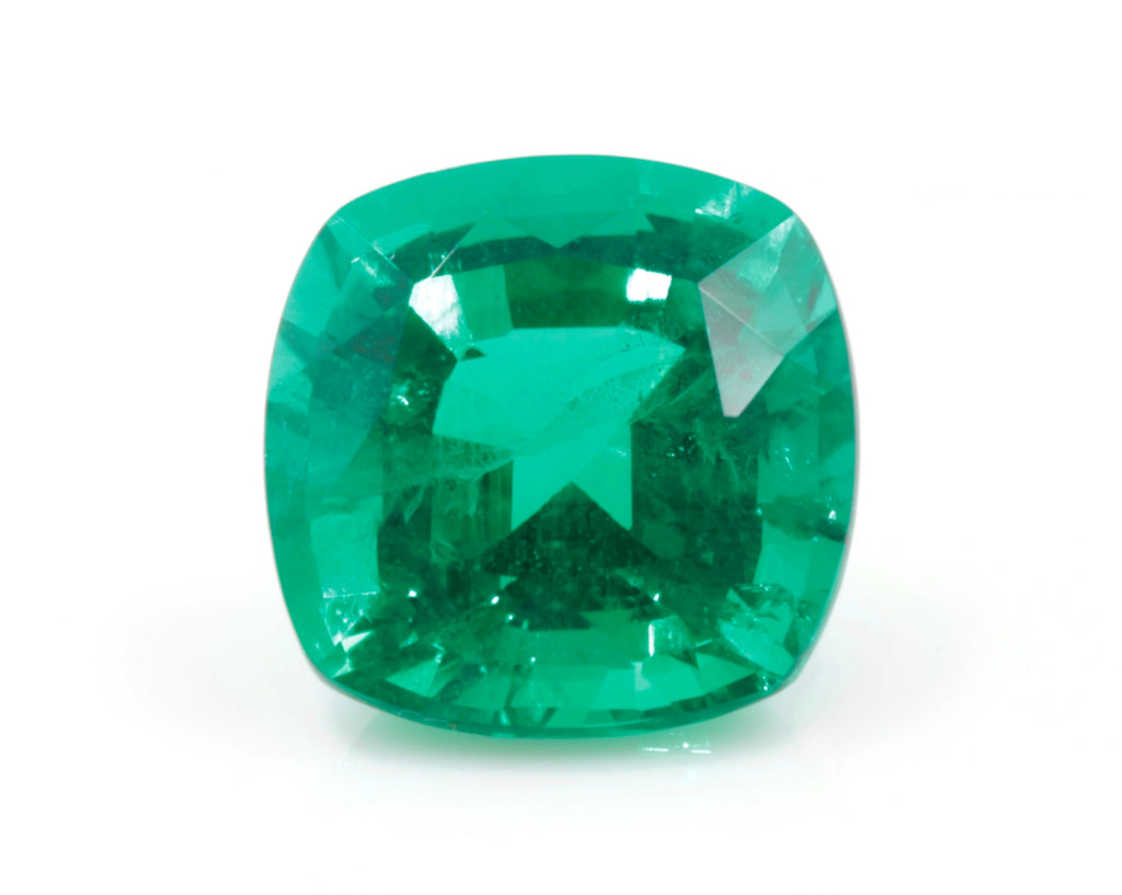 Natural Emerald Colombian Emerald May Birthstone Genuine Emerald Emerald Gemstone Emerald Green Emerald Cushion 7.5mm SKU:114536-Emerald-Planet Gemstones