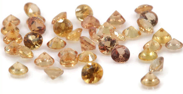 Orange Sapphire Round 2mm-Planet Gemstones