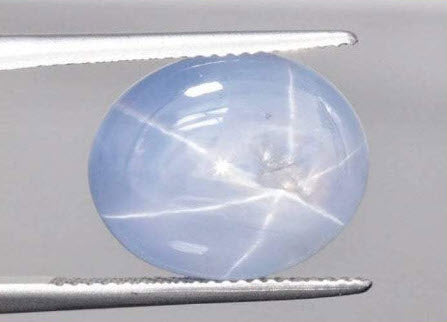 Natural Sapphire Star Sapphire Blue Star Sapphire Golden star September Birthstone Star Sapphire 15.8x12.5mm OV DIY Jewelry Supplies-Planet Gemstones