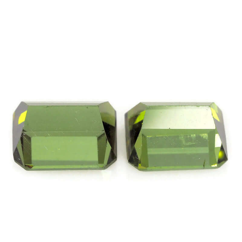 Green Tourmaline Octagon 7x6mm-Tourmaline-Planet Gemstones