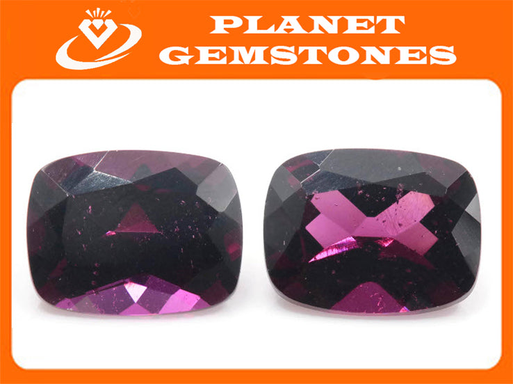 Purple Garnet Natural Garnet January Birthstone Rhodolite Garnet gemstone Mozambique Garnet Faceted Cushion 9x7mm 5.4ct-Planet Gemstones