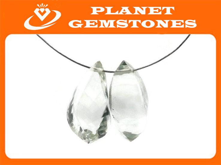 Prasiolite twisted shape 9cts-Planet Gemstones