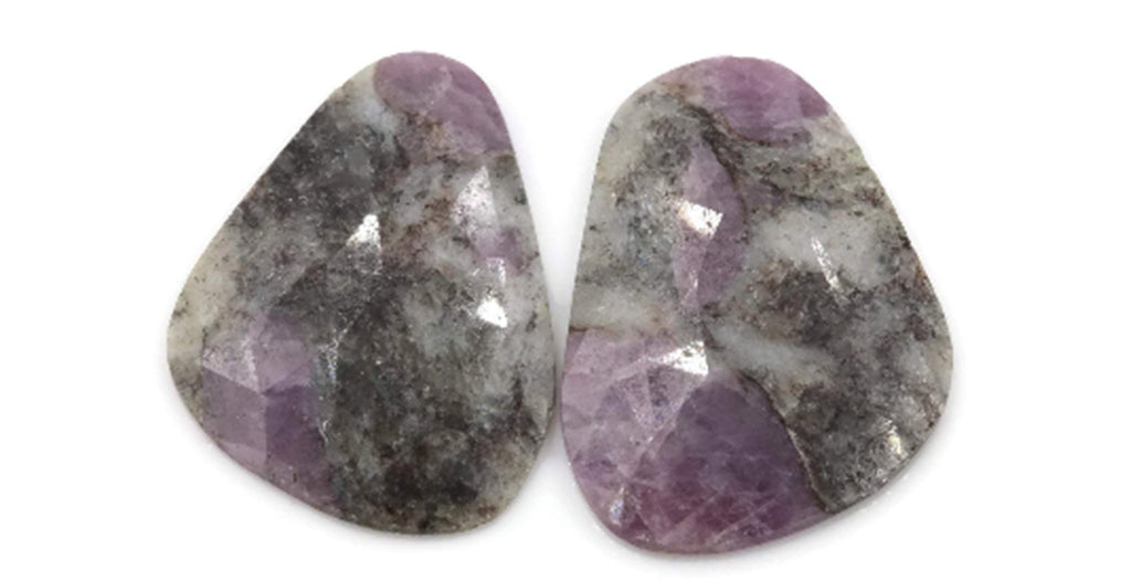 Natural Opal Rose Cut Gemstone 17x23mm Purple Opal Matching Pair DIY Jewelry Supply DIY Jewelry Supplies-Planet Gemstones