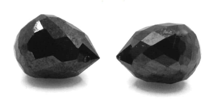 Black Diamond Diamond Briolette Black Diamond Beads Black Diamond Drops Natural Black Diamond For April Beads 5X3MM 1.22CT PAIR-Planet Gemstones