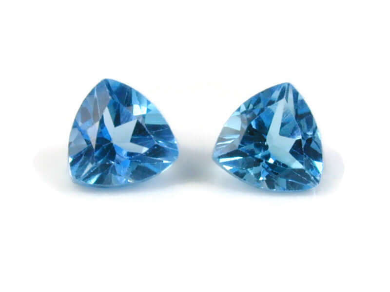 Topaz Trillion 6mm-Blue Topaz-Planet Gemstones