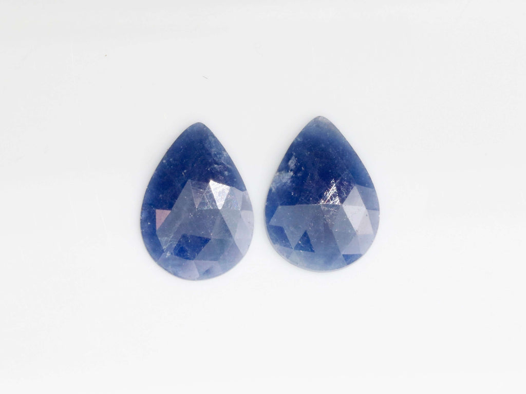 Natural Sapphire Pair Gemstone Pair Loose Sapphire Faceted Rose Cut Sapphire Pair Blue Sapphire Loose Blue Gemstone Sapphire SKU 105667-Sapphire-Planet Gemstones