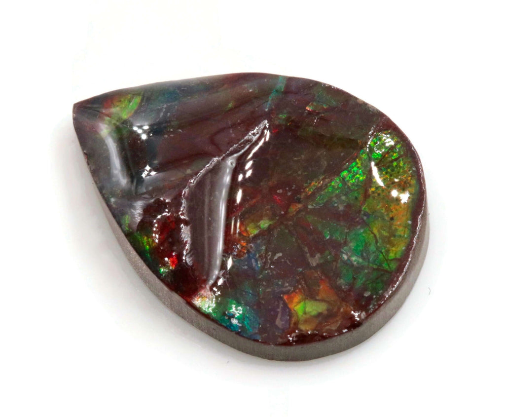 Natural Ammolite Gemstone | Cabochon Ammolite Loose Stone | Canadian Ammolite Gem | Genuine Ammolite Fancy shape 5.64CT-Ammolite-Planet Gemstones