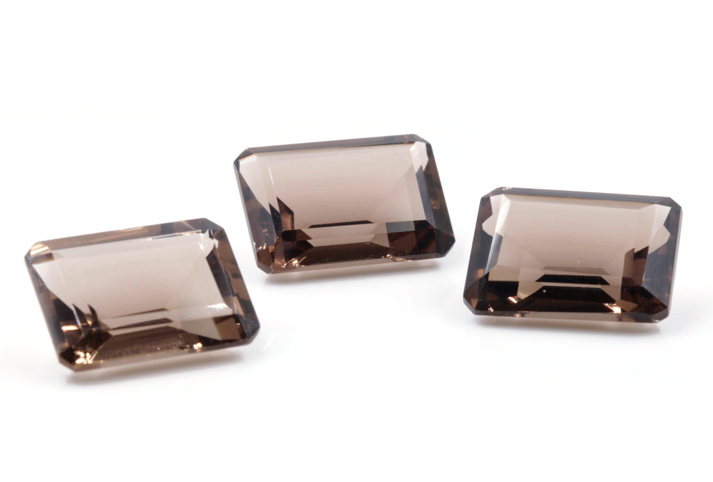 Smoky Quartz Emerald Cut 18x13mm-Planet Gemstones