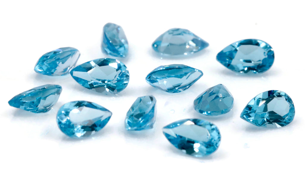 Topaz Pear 8x5mm-Blue Topaz-Planet Gemstones