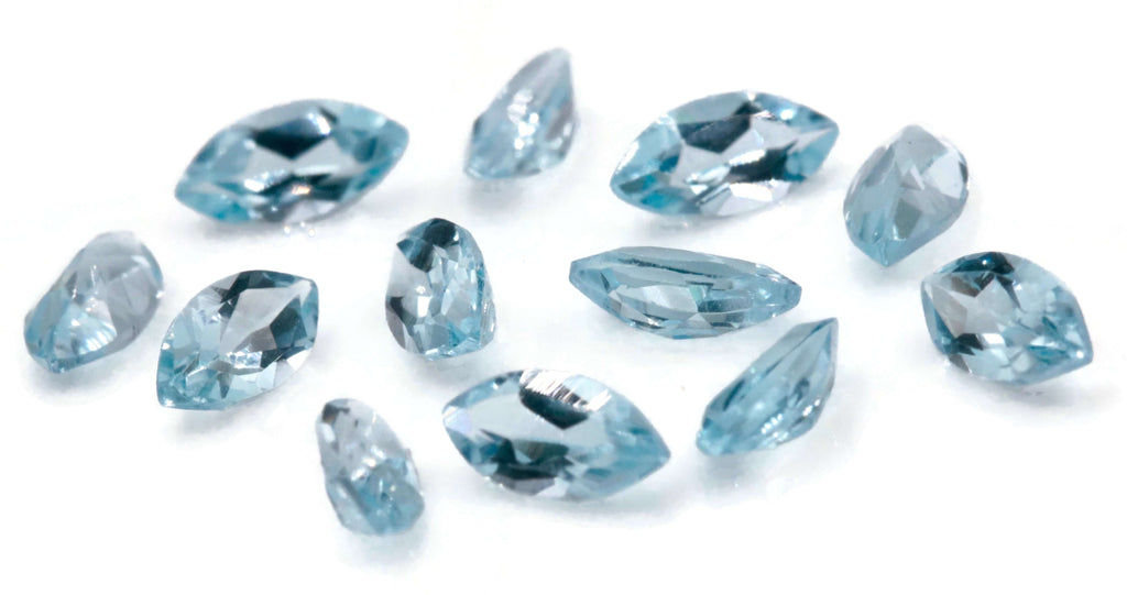Topaz Marquise 6x3mm-Blue Topaz-Planet Gemstones