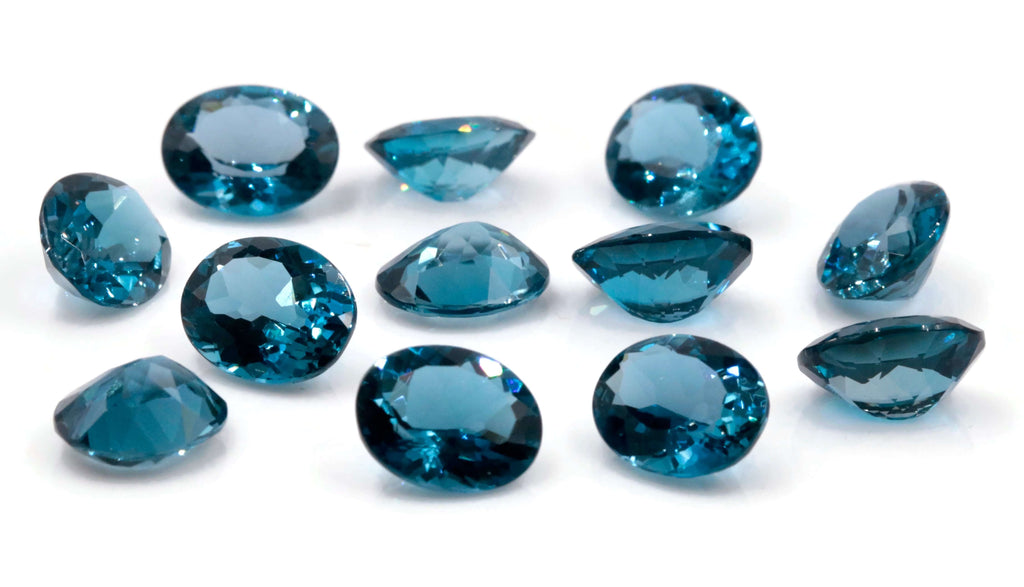 Topaz Oval 9x11mm-Blue Topaz-Planet Gemstones