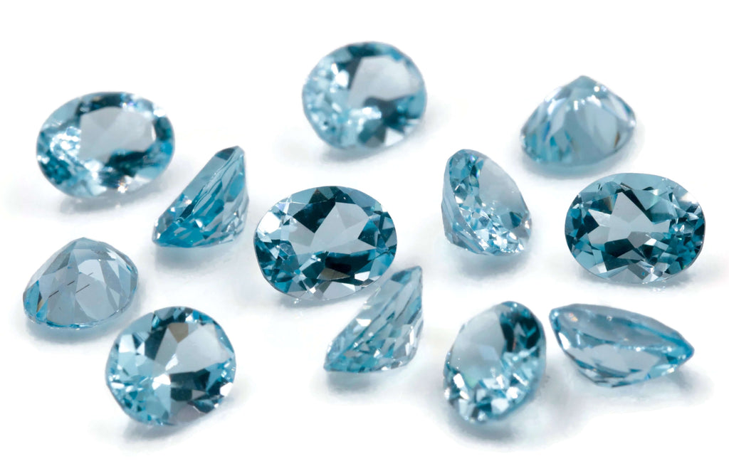 Topaz Oval 9x7mm-Blue Topaz-Planet Gemstones