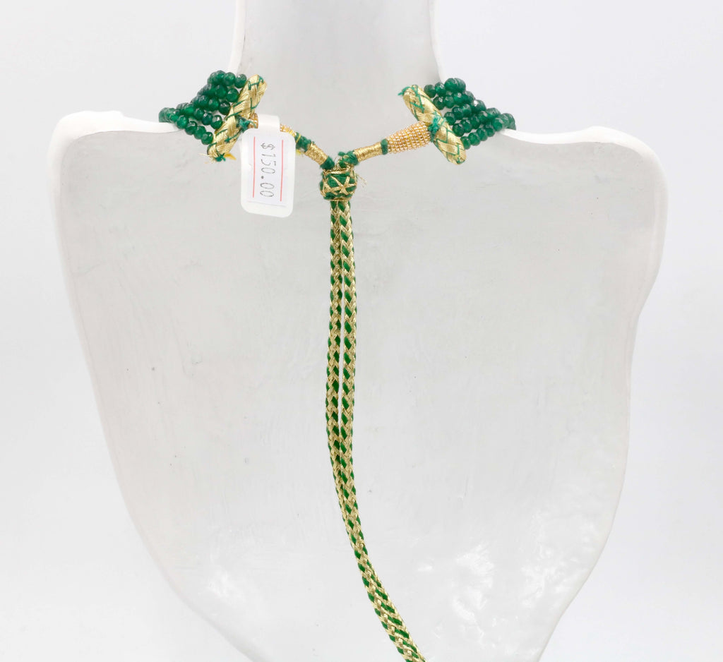 Natural Green Quartz Necklace gemstone Necklace 16-22 Inches Adjustable Jewelry Quartz stone Necklace Green RD Necklace SKU: 6142179,6142180-Jade-Planet Gemstones