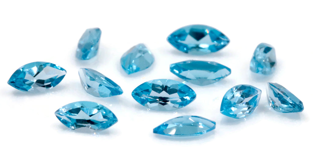 Topaz Marquise 8x4mm-Blue Topaz-Planet Gemstones