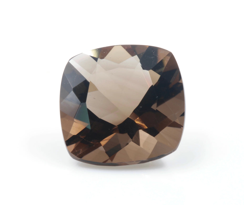 Smoky Quartz Cushion 10mm-QUARTZ-Planet Gemstones