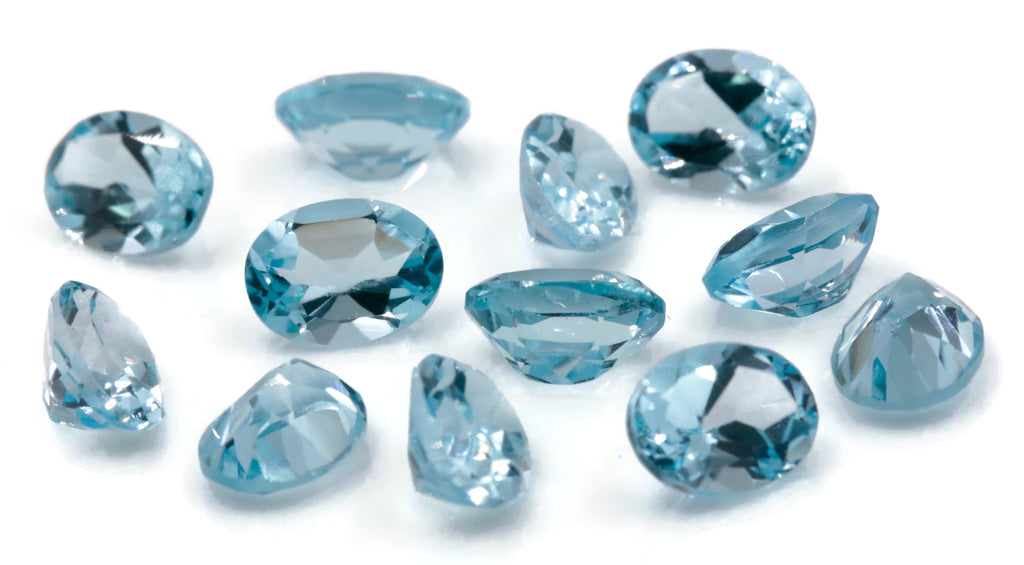 Topaz Oval 8x6mm-Blue Topaz-Planet Gemstones