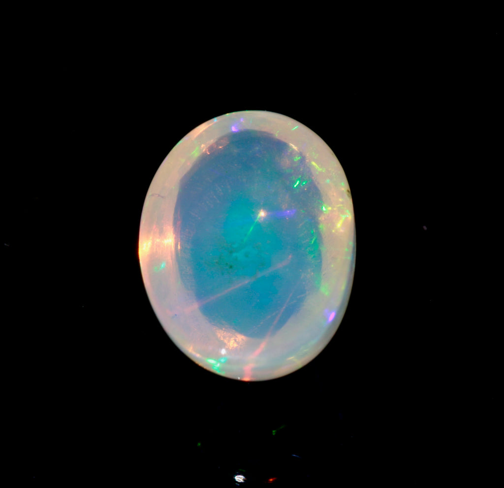 Natural Opal Ethiopian Opal Loose Ethiopian Opal Natural Welo Opal Rainbow Fire Opal Ethiopian Opal Cabochon 0.60ct 7x5mm-Planet Gemstones