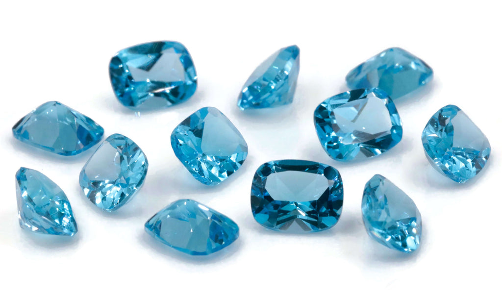 Topaz Cushion 10x8mm-Blue Topaz-Planet Gemstones