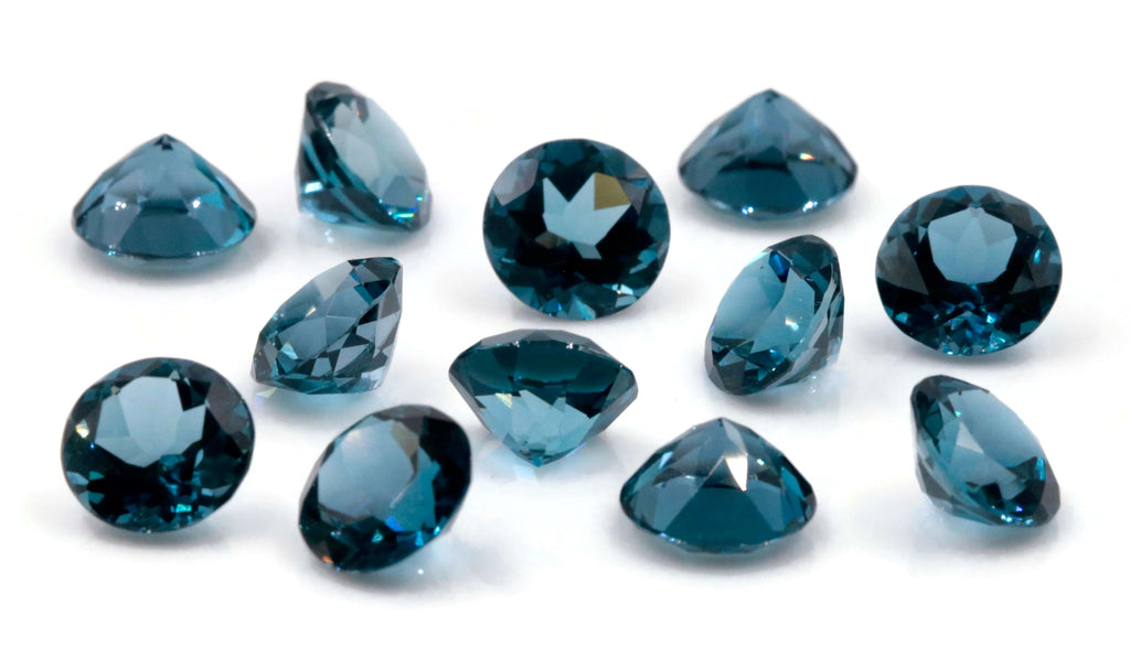Topaz Round 9mm-Blue Topaz-Planet Gemstones