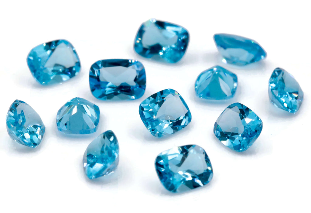 Topaz Cushion 8x6mm-Blue Topaz-Planet Gemstones