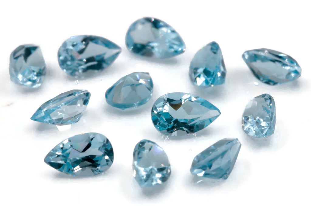 Natural Blue Topaz Gemstone Genuine Blue Topaz Faceted November Birthstone Blue Topaz Sky Blue Topaz Pear 8x5 mm 2.19ct SKU:114605-Blue Topaz-Planet Gemstones