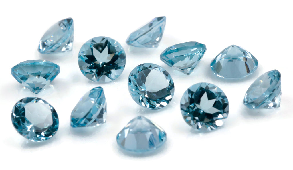 Topaz Round 8mm-Blue Topaz-Planet Gemstones