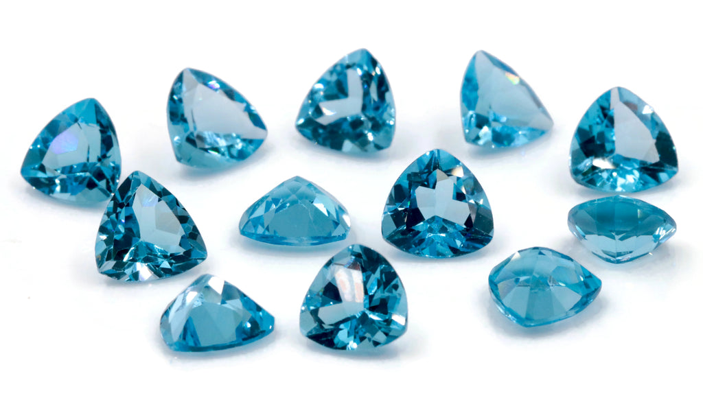Topaz Trillion 9mm-Blue Topaz-Planet Gemstones