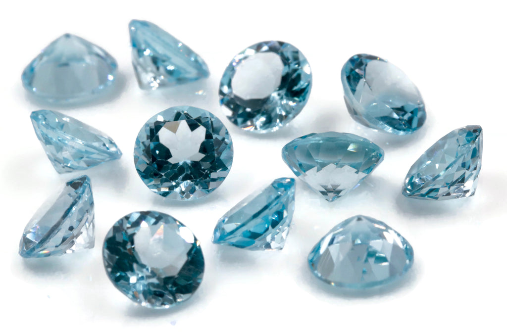 Topaz Round 10mm-Blue Topaz-Planet Gemstones