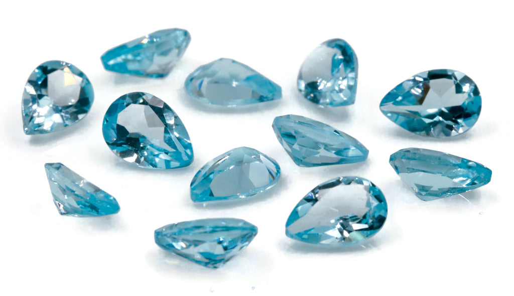 Natural Blue Topaz Gemstone Genuine Blue Topaz Faceted November Birthstone Blue Topaz Sky Blue Topaz Pear shape 7x10mm 6.71cts SKU:114439-Blue Topaz-Planet Gemstones