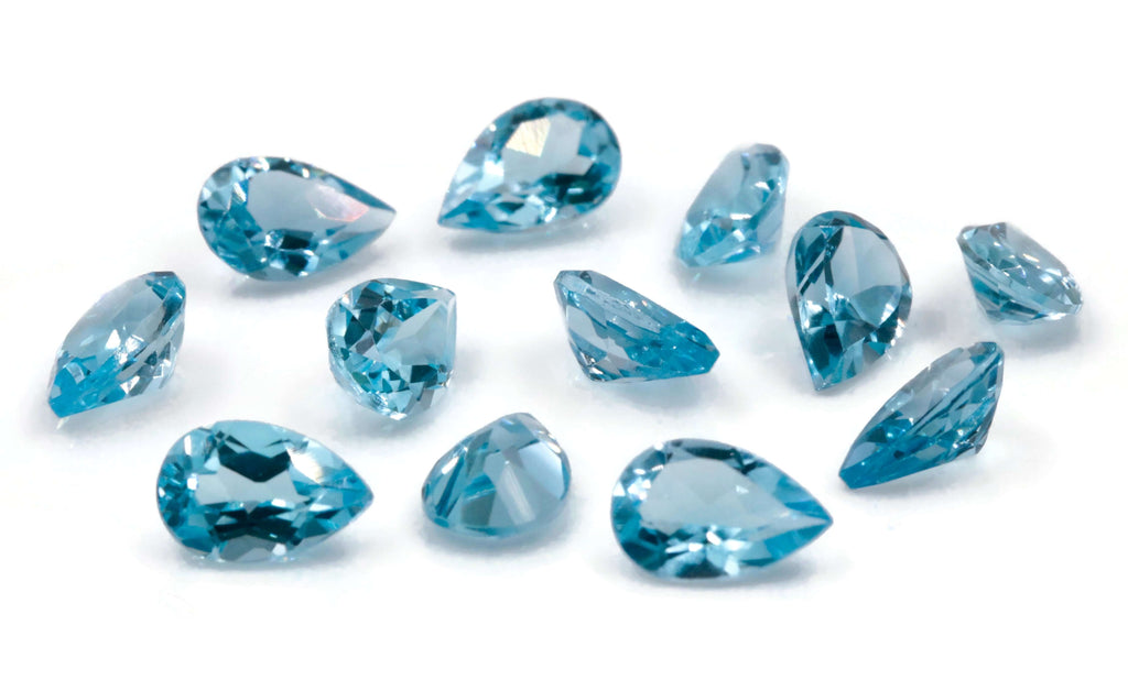 Topaz Pear 9x6mm-Blue Topaz-Planet Gemstones