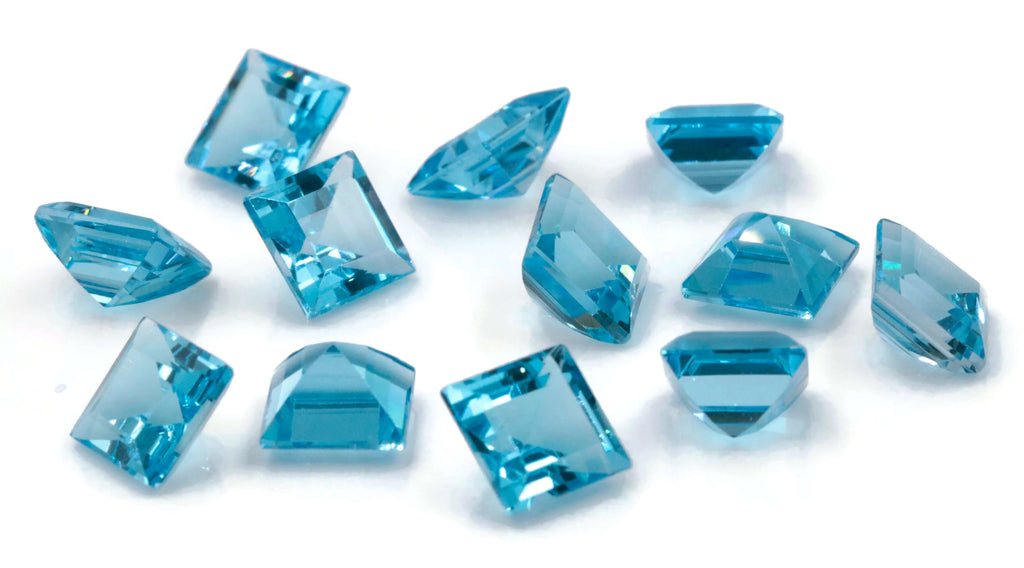 Topaz Square 9mm-Blue Topaz-Planet Gemstones
