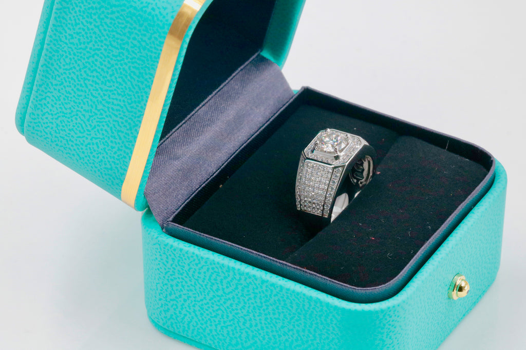 Moissanite Ring Moissanite Mens ring Solitaire Ring Mens Solitaire Ring Promise ring Mens Ring Mens Wedding Ring Mens Engagement ring SKU:6142023-Planet Gemstones