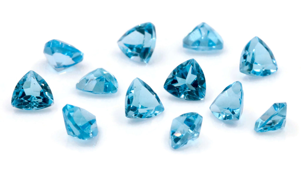Topaz Trillion 6mm-Blue Topaz-Planet Gemstones