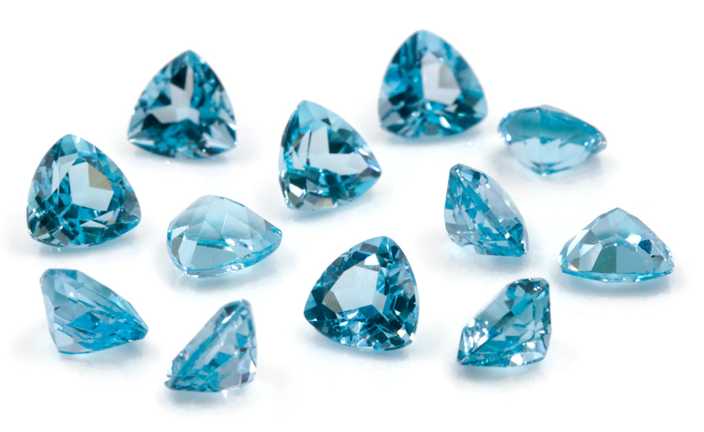 Topaz Trillion 10mm-Blue Topaz-Planet Gemstones