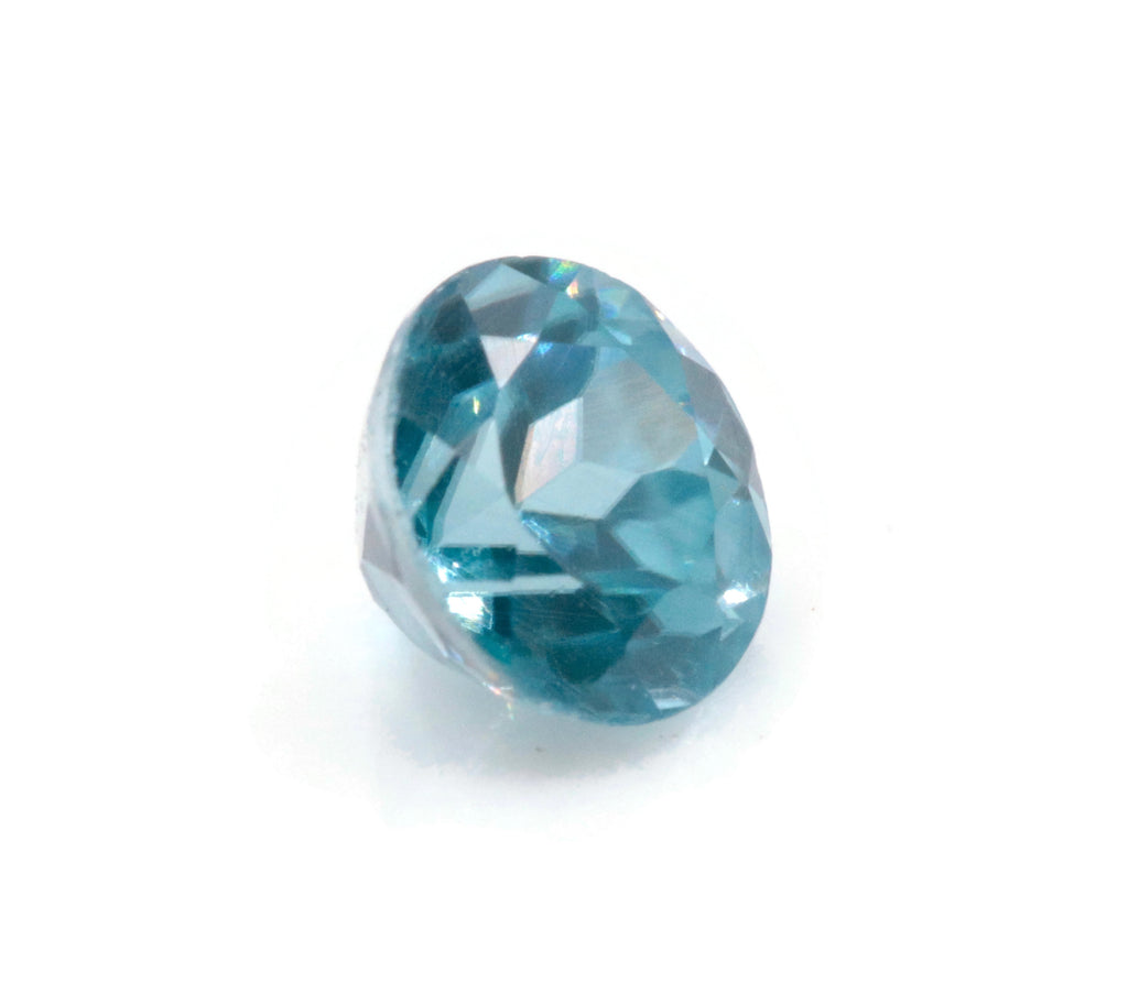 Natural Blue Zircon Blue Zircon Natural Zircon December Birthstone Genuine Zircon Blue Zircon Stone 0.63cts 5mm DIY Jewelry SKU:114219-Zircon-Planet Gemstones