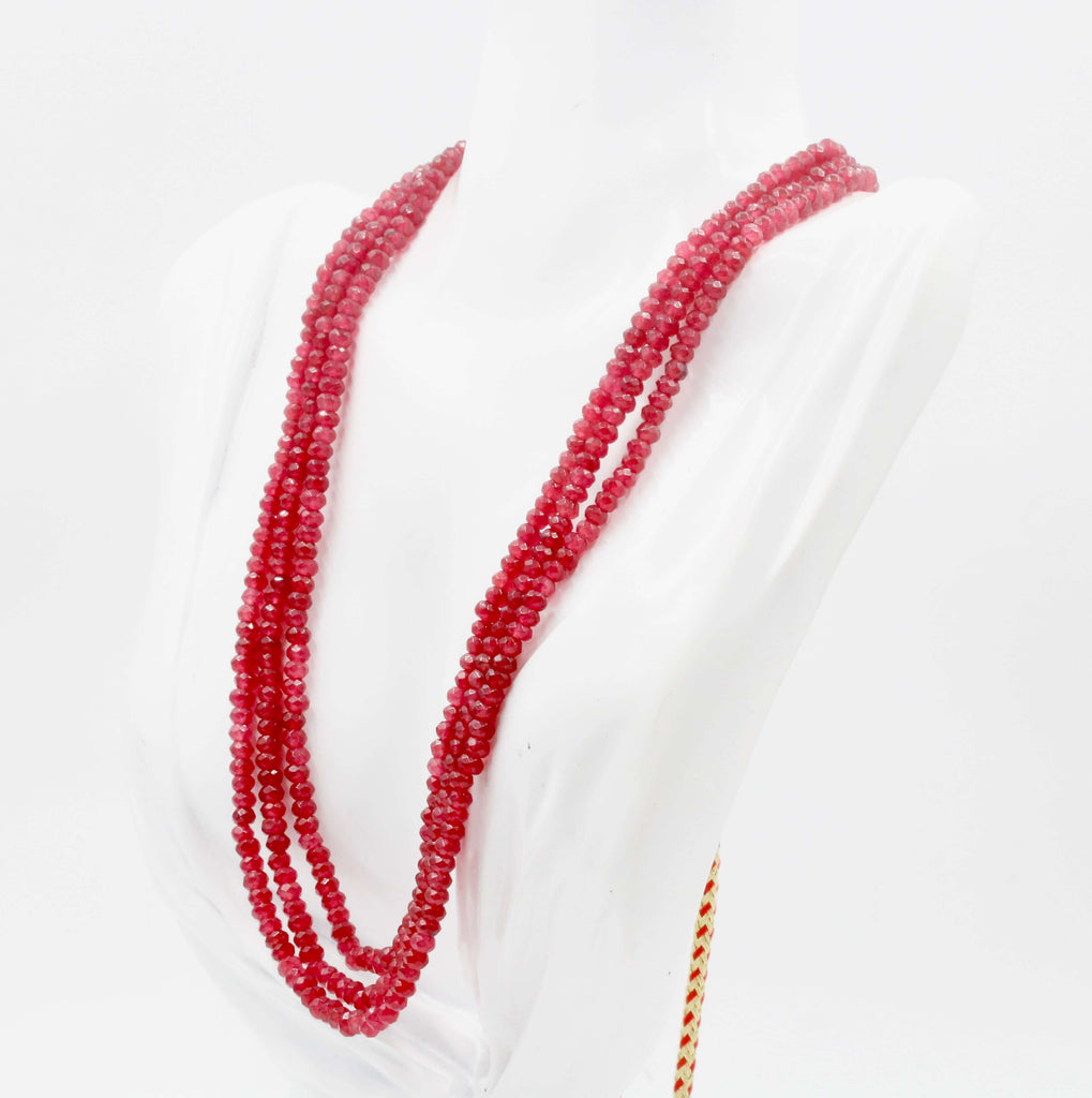 Natural Red Quartz Necklace Gemstone Necklace 16-22 Inches Adjustable Jewelry Quartz stone Necklace Red Quartz RD Necklace Quartz Beads SKU: 6142177,6142178-Jade-Planet Gemstones