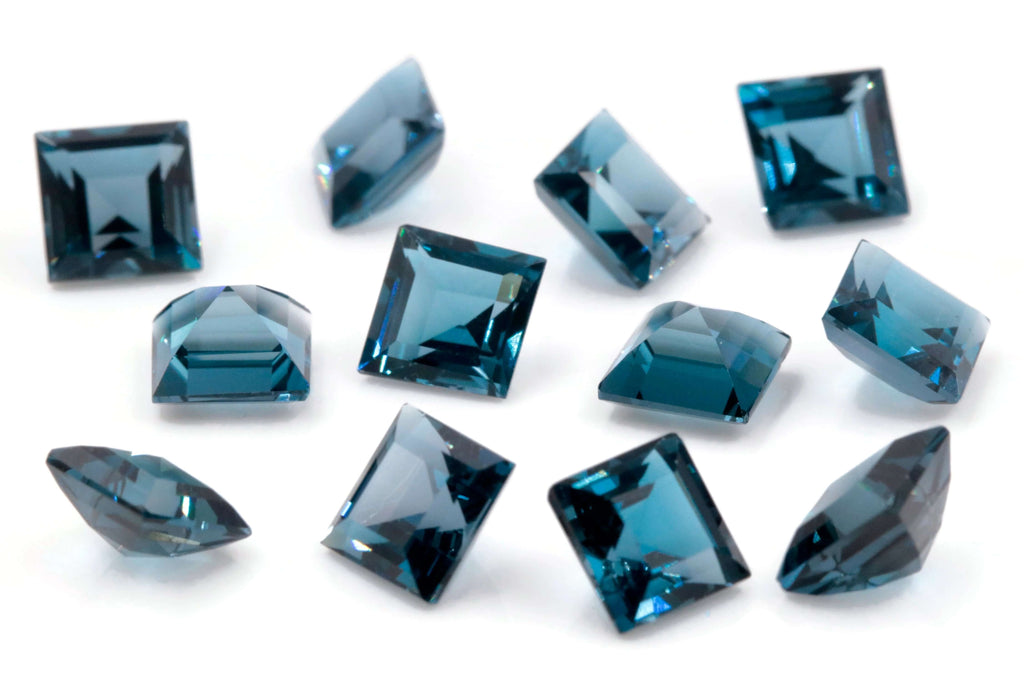 Topaz Square 7mm-Blue Topaz-Planet Gemstones