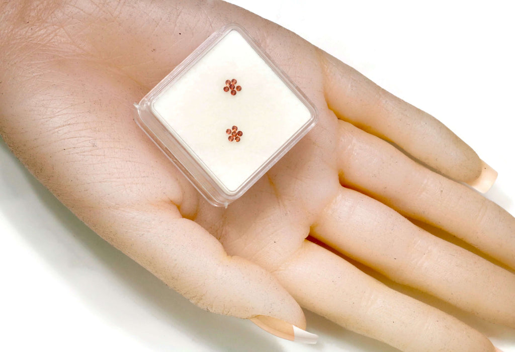 Hessonite Round 12PCS 1.5mm-Garnet-Planet Gemstones