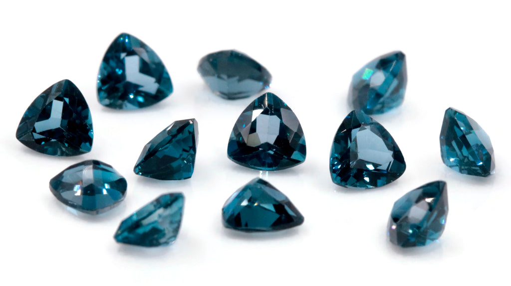 Natural Blue Topaz Gemstone Genuine Blue Topaz Faceted November Birthstone Blue Topaz London Blue Topaz Trillion 5mm 1.10cts SKU:114514-Blue Topaz-Planet Gemstones