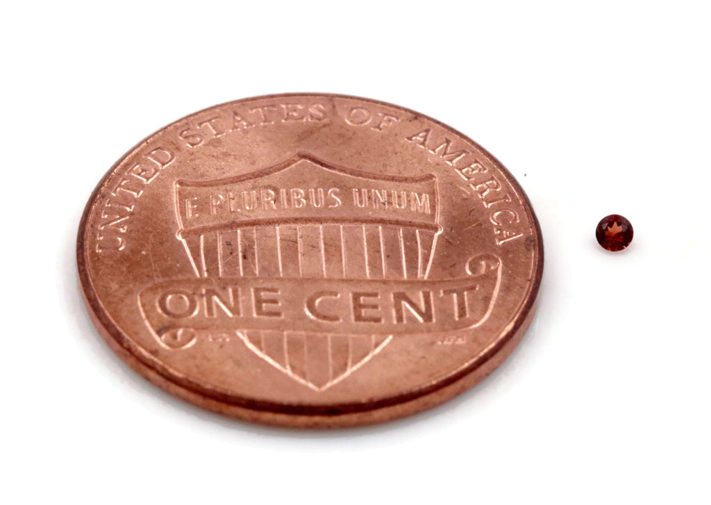 Hessonite Round 12PCS 1.5mm-Garnet-Planet Gemstones