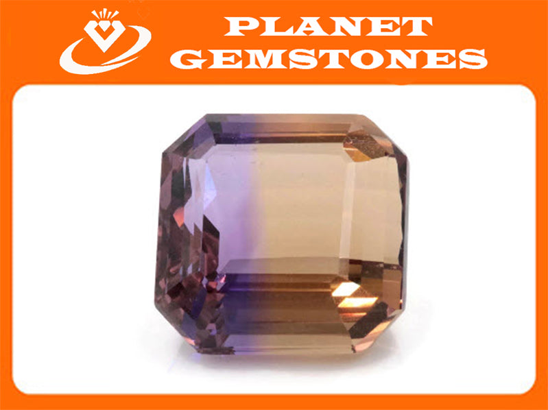 natural ametrine gemstone/ faceted ametrine loose stone/genuine ametrine for jewelry/ametrine gem stone ametrine loose 17mm 26ct-Planet Gemstones