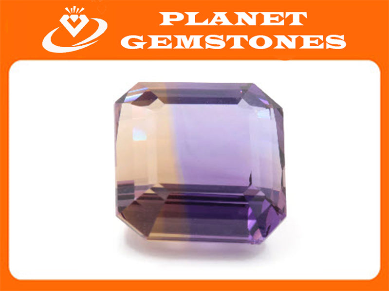 natural ametrine gemstone/ faceted ametrine loose stone/genuine ametrine for jewelry/ametrine gem stone ametrine loose 17mm 26.8ct-Planet Gemstones