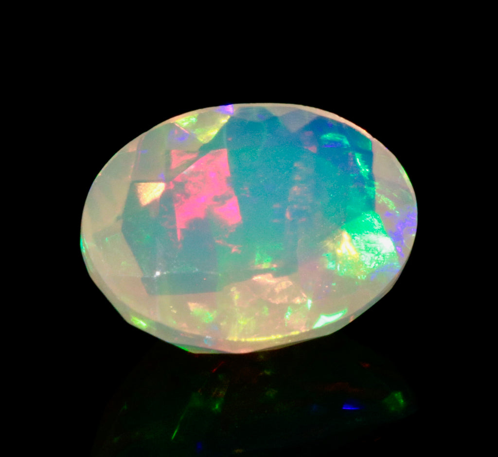 Natural Opal Ethiopian opal gemstones opal OV fire opal faceted opal rainbow opal white opal stone 6x4mm,7x5mm,8x6mm,9x7mm,10x8mm SKU:114581-opal-Planet Gemstones