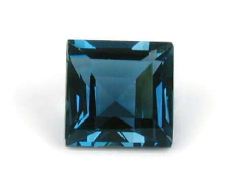 Natural Blue Topaz Gemstone Genuine Blue Topaz Faceted November Birthstone Blue Topaz London Blue Topaz Square 7.00mm 2.70cts SKU:114636-Blue Topaz-Planet Gemstones