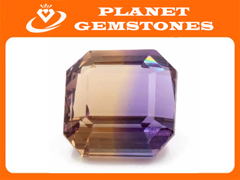 natural ametrine gemstone/ faceted ametrine loose stone/genuine ametrine for jewelry/ametrine gem stone ametrine loose 17mm 24.3ct-Planet Gemstones