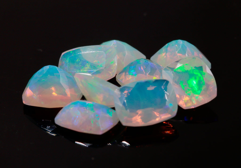 Natural Opal Ethiopian opal gemstones opal cabochon fire opal faceted opal rainbow opal white opal opal stone CUS 9x7mm,8x6mm SKU:114561-opal-Planet Gemstones
