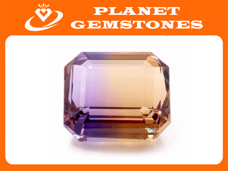 natural ametrine gemstone/ faceted ametrine loose stone/genuine ametrine for jewelry/ametrine gem stone ametrine loose 16x17mm 21.5ct-Planet Gemstones