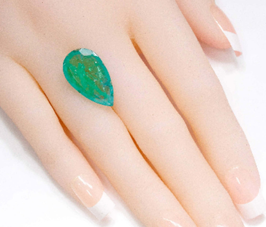 Emerald Dublet Natural Emerald May Birthstone Zambian Emerald Pear Emerald Gemstone Diy Jewelry Supplies 20x12mm 8.66ct Emerald Green-Emerald-Planet Gemstones